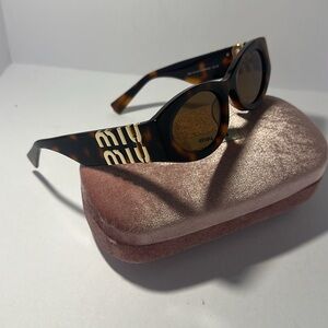 Miu Miu 11WS Honey Havana Tortoiseshell Sunglasses